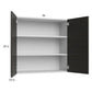 RTA Euro Cafe 36" x 35-1/4" Wall Cabinet with 2 Finished End Panels