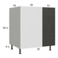 RTA Euro Cafe 37" - 40" Full Height Door Blind Base Corner Cabinet with 1 Finished End Panel