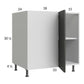 RTA Euro Cafe 40" - 43" Full Height Door Blind Base Corner Cabinet with 1 Finished End Panel