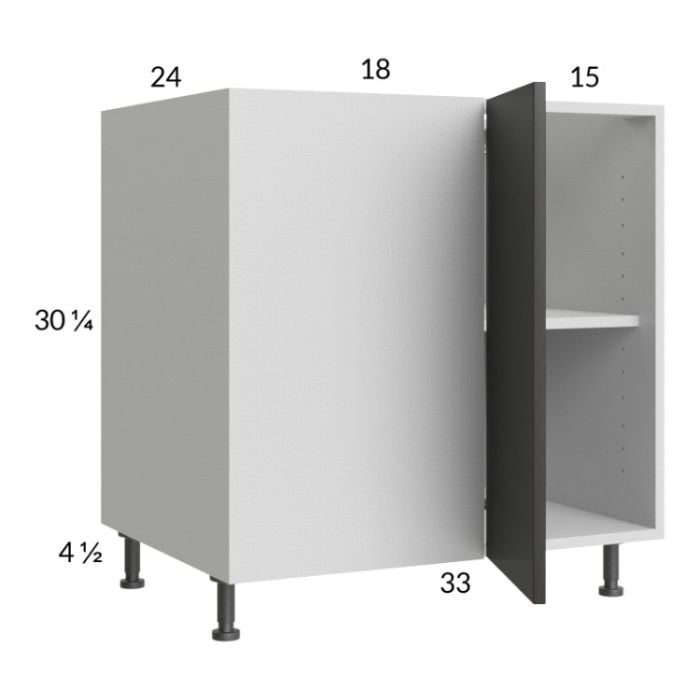 RTA Euro Cafe 40" - 43" Full Height Door Blind Base Corner Cabinet with 1 Finished End Panel