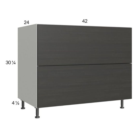 RTA Euro Cafe 42" 2-Drawer Base Cabinet with 2 Finished End Panels