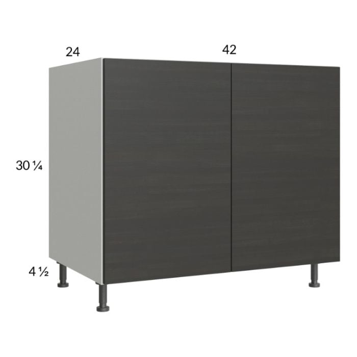 RTA Euro Cafe 42" Full Height Door Base Cabinet with 1 Finished End Panel