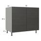 RTA Euro Cafe 42" Full Height Door Base Cabinet with 2 Finished End Panels
