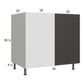 RTA Euro Cafe 43" - 46" Full Height Door Blind Base Corner Cabinet