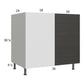 RTA Euro Cafe 43" - 46" Full Height Door Blind Base Corner Cabinet with 1 Finished End Panel