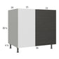 RTA Euro Cafe 46" - 49" Full Height Door Blind Base Corner Cabinet with 1 Finished End Panel