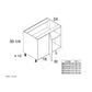 RTA Euro Cafe 49" - 52" Full Height Door Blind Base Corner Cabinet