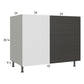 RTA Euro Cafe 49" - 52" Full Height Door Blind Base Corner Cabinet with 1 Finished End Panel