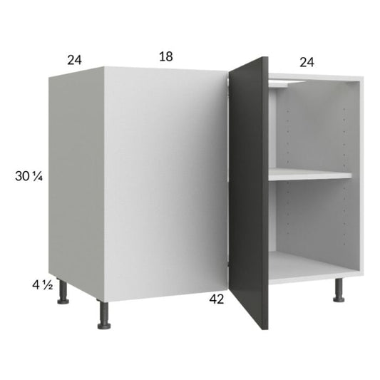 RTA Euro Cafe 49" - 52" Full Height Door Blind Base Corner Cabinet with 1 Finished End Panel