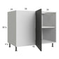 RTA Euro Cafe 49" - 52" Full Height Door Blind Base Corner Cabinet
