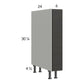 RTA Euro Cafe 6" Full Height Door Base Pullout Cabinet with 2 Finished End Panels