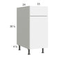 RTA Euro Gloss 15" Base Cabinet with Single Trashcan Pullout