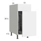 RTA Euro Gloss 15" Base Cabinet with Single Trashcan Pullout