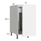 RTA Euro Gloss 15" Full Height Door Base Cabinet with Single Trashcan Pullout