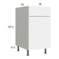 RTA Euro Gloss 18" Base Cabinet with Double Trashcan Pullout