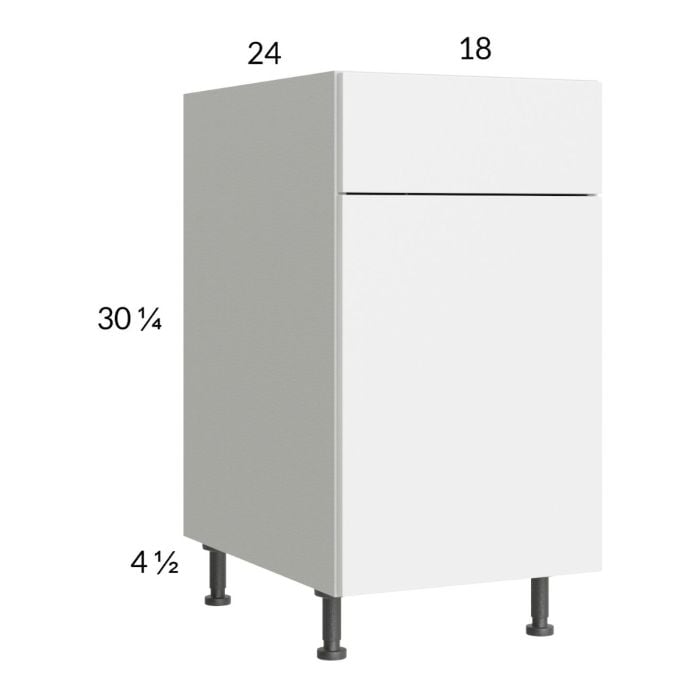 RTA Euro Gloss 18" Base Cabinet with Double Trashcan Pullout