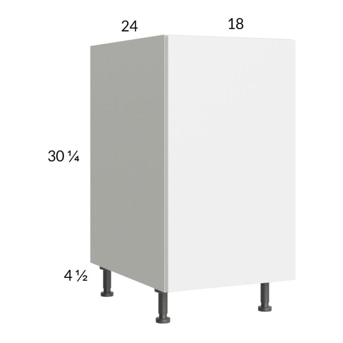 RTA Euro Gloss 18" Full Height Door Base Cabinet with Double Trashcan Pullout