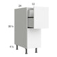 RTA Euro Gloss White 12" 2-Drawer Base Cabinet with 1 Inner Drawer