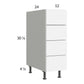 RTA Euro Gloss White 12" 4-Drawer Base Cabinet with 2 Finished End Panels