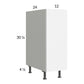 RTA Euro Gloss White 12" Full Height Door Base Cabinet with 1 Finished End Panel