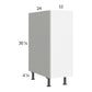 RTA Euro Gloss White 12" Full Height Door Base Pullout Cabinet and 1 Finished End Panel