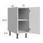 RTA Euro Gloss White 12" Full Height Door Desk Base Cabinet