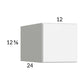 RTA Euro Gloss White 12" x 12-5/8" x 24" Wall Cabinet with 1 Finished End Panel