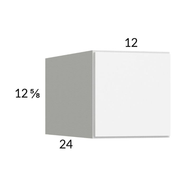 RTA Euro Gloss White 12" x 12-5/8" x 24" Wall Cabinet with 2 Finished End Panels