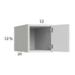 RTA Euro Gloss White 12" x 12-5/8" x 24" Wall Cabinet with 2 Finished End Panels