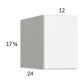 RTA Euro Gloss White 12" x 17-5/8" x 24" Wall Cabinet