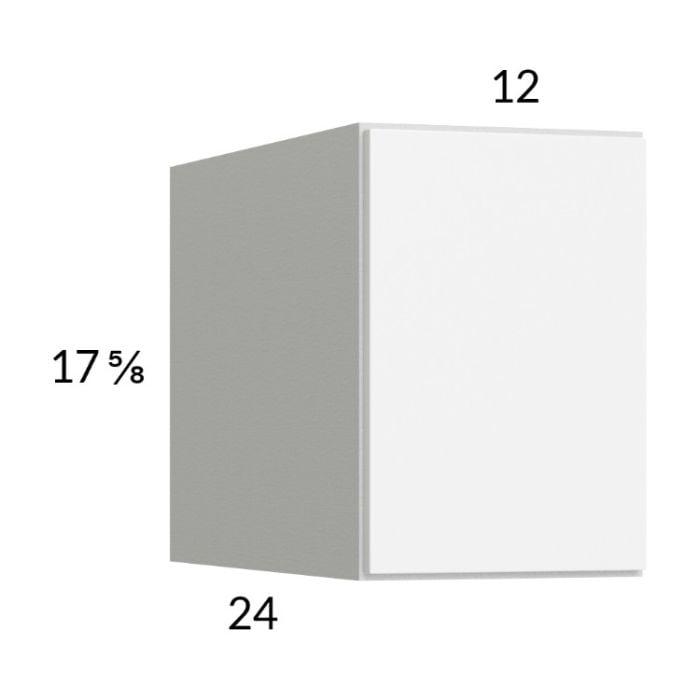 RTA Euro Gloss White 12" x 17-5/8" x 24" Wall Cabinet