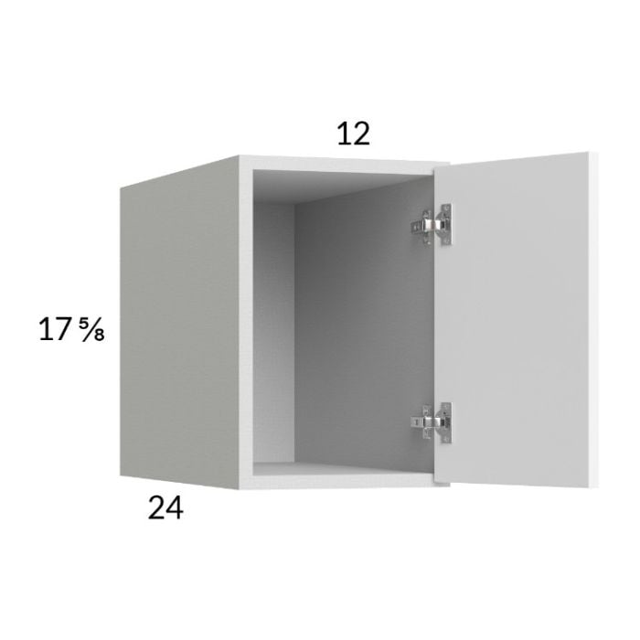 RTA Euro Gloss White 12" x 17-5/8" x 24" Wall Cabinet with 2 Finished End Panels