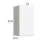 RTA Euro Gloss White 12" x 22-5/8" Wall Cabinet