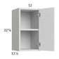 RTA Euro Gloss White 12" x 22-5/8" Wall Cabinet with 2 Finished End Panels