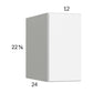 RTA Euro Gloss White 12" x 22-5/8" x 24" Wall Cabinet with 2 Finished End Panels