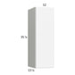RTA Euro Gloss White 12" x 35-1/4" Wall Cabinet