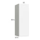 RTA Euro Gloss White 12" x 35-1/4" Wall Cabinet with 1 Finished End Panel