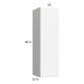 RTA Euro Gloss White 12" x 40-1/4" Wall Cabinet with 1 Finished End Panel