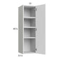 RTA Euro Gloss White 12" x 40-1/4" Wall Cabinet with 2 Finished End Panels