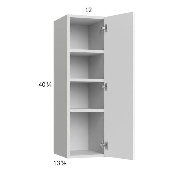 RTA Euro Gloss White 12" x 40-1/4" Wall Cabinet with 2 Finished End Panels