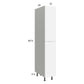 RTA Euro Gloss White 12" x 71" - 1/4" Open Utility Cabinet with 1 Door and 1 Finished End Panel