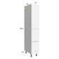RTA Euro Gloss White 12" x 71" - 1/4" Utility Cabinet with 1 Door and 2 Drawers