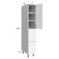 RTA Euro Gloss White 12" x 71" - 1/4" Utility Cabinet with 1 Door and 2 Drawers