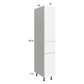 RTA Euro Gloss White 12" x 71" - 1/4" Utility Cabinet with 2 Doors and 1 Drawer