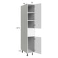 RTA Euro Gloss White 12" x 71" - 1/4" Utility Cabinet with 2 Doors and 1 Drawer