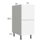RTA Euro Gloss White 15" 2-Drawer Base Cabinet with 1 Inner Drawer