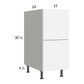 RTA Euro Gloss White 15" 2-Drawer Base Cabinet with 2 Finished End Panels
