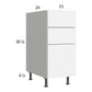 RTA Euro Gloss White 15" 3-Drawer Base Cabinet