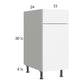 RTA Euro Gloss White 15" Base Cabinet with 2 Finished End Panels