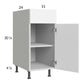RTA Euro Gloss White 15" Base Cabinet with 2 Finished End Panels